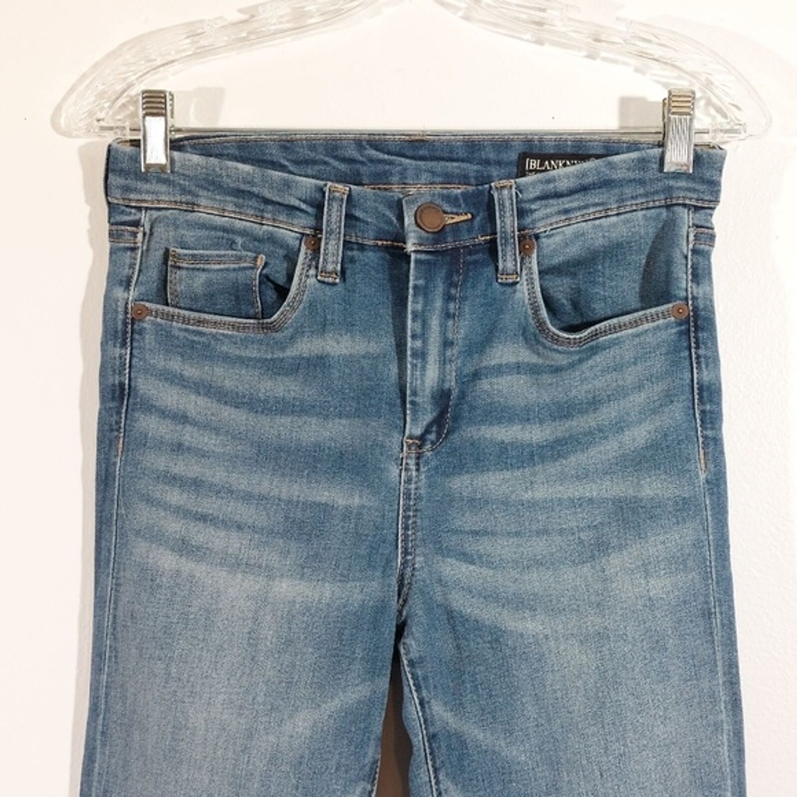 Blank Nyc The Great Jones High Rise Skinny Jeans Blue Light Wash Denim Size 27